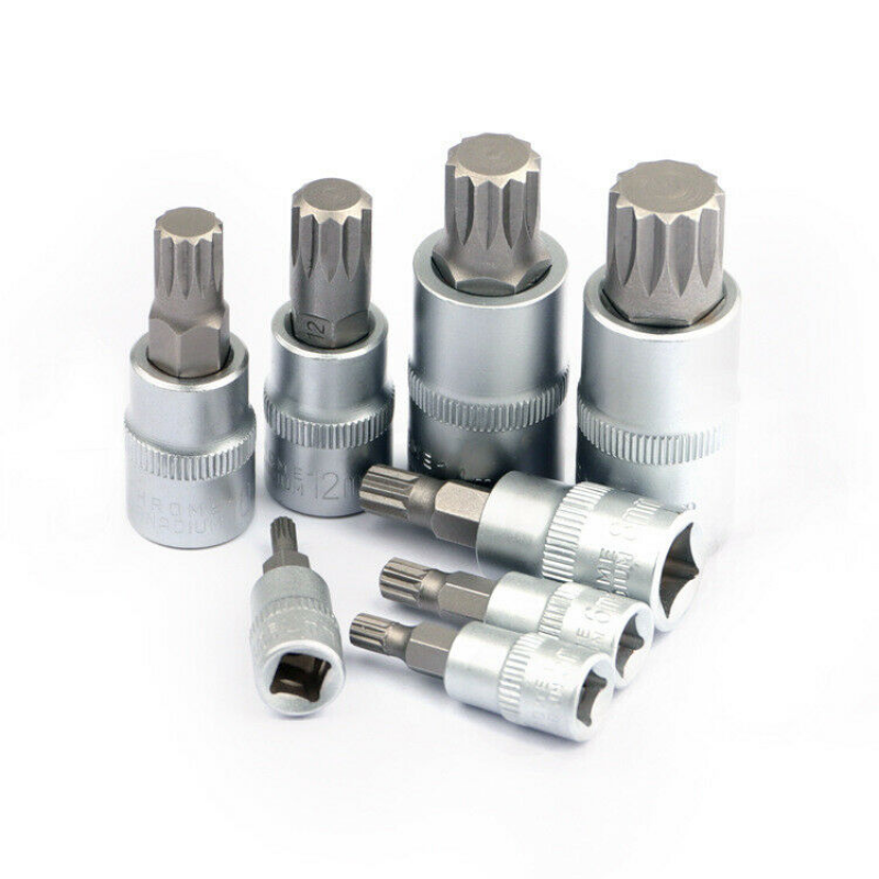 8-Piece Iron Sleeve Clamp with 1/2, 1/4 and 3/8 Inch Press Batch Sleeve