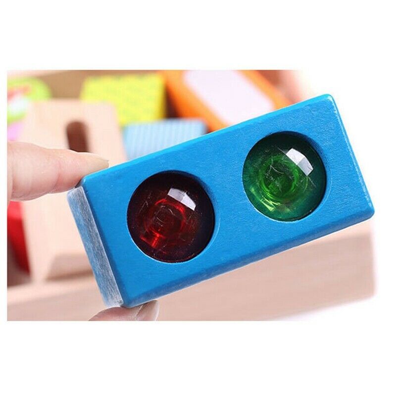 Kids Toys Sound Color Sense Blocks Wooden Enlightening Stacking Blocks ChildZ7U6