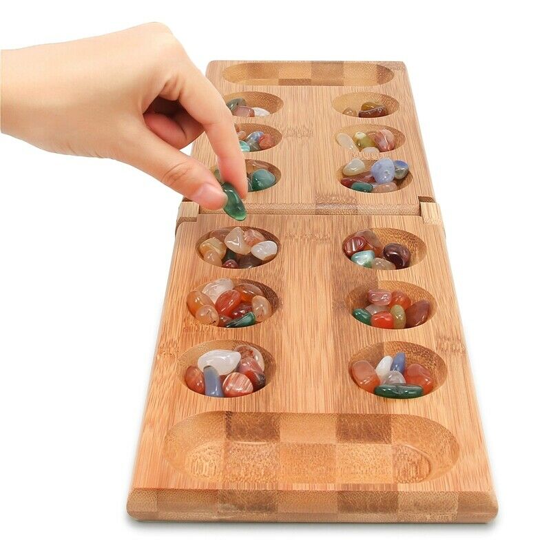 African Gem Chess Classic Strategy Toys Mancala Game Party Game Folding Chess R7
