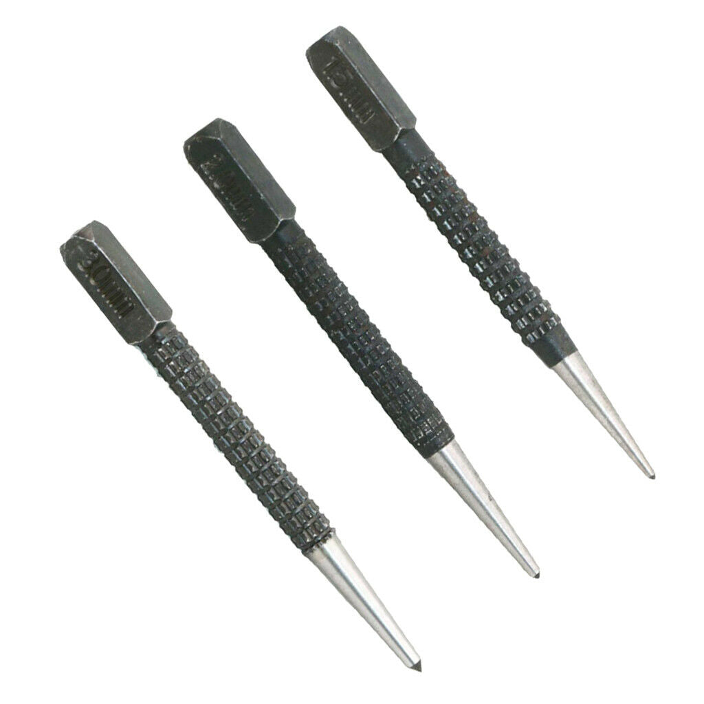 3 Piece Center Punch,  Transfer Punches Set, Wood  Woodworking Tool, Heat