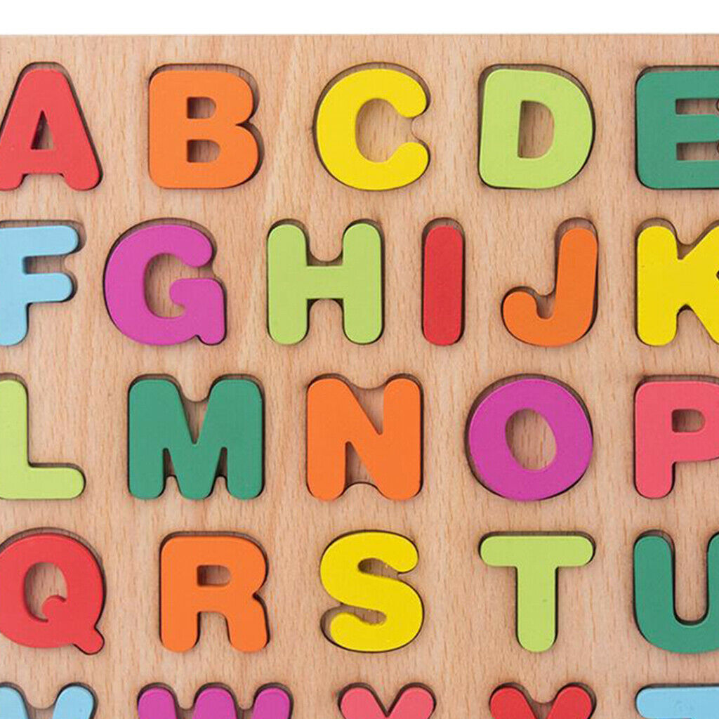 Colorful Alphabet Letter Puzzle Board Educational Motor Skill Toys Gift
