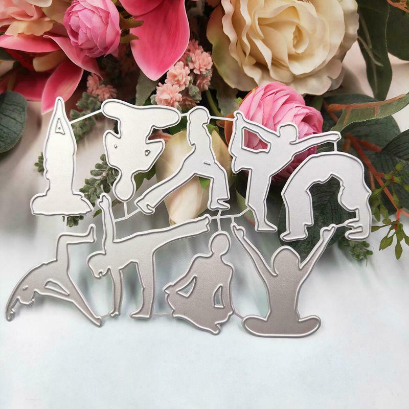 Yoga Girl Metal Cutting Dies Stencil DIY Scrapbooking Album Stamp Card