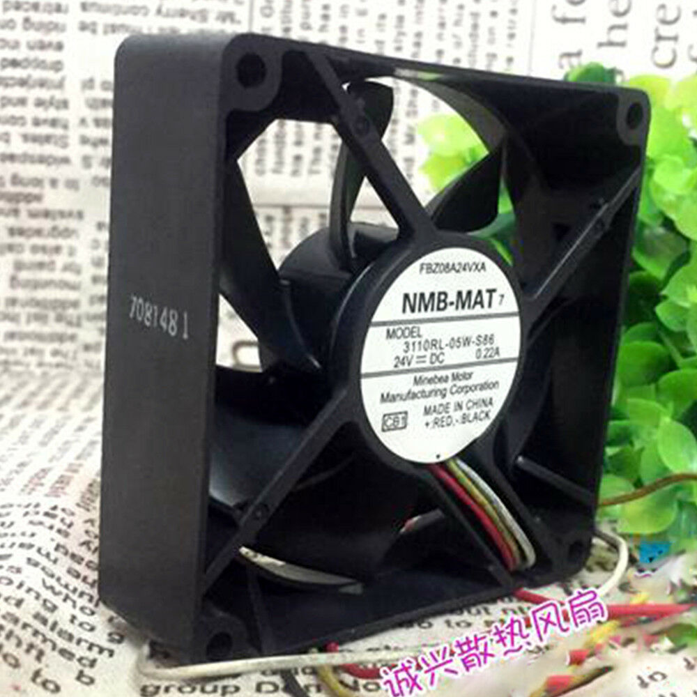 For 1pc NMB 3110RL-05W-S86 fan 24V 0.22A 5.28W 80*80*25mm 4pin