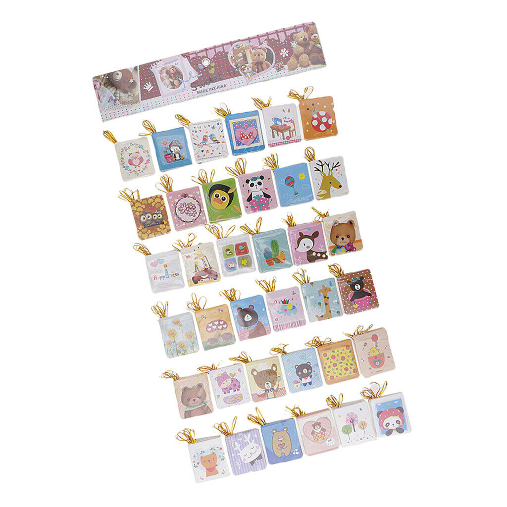 216 Pieces Cartoon Animal Message Note Cards Hanging Gift Card Party Supply