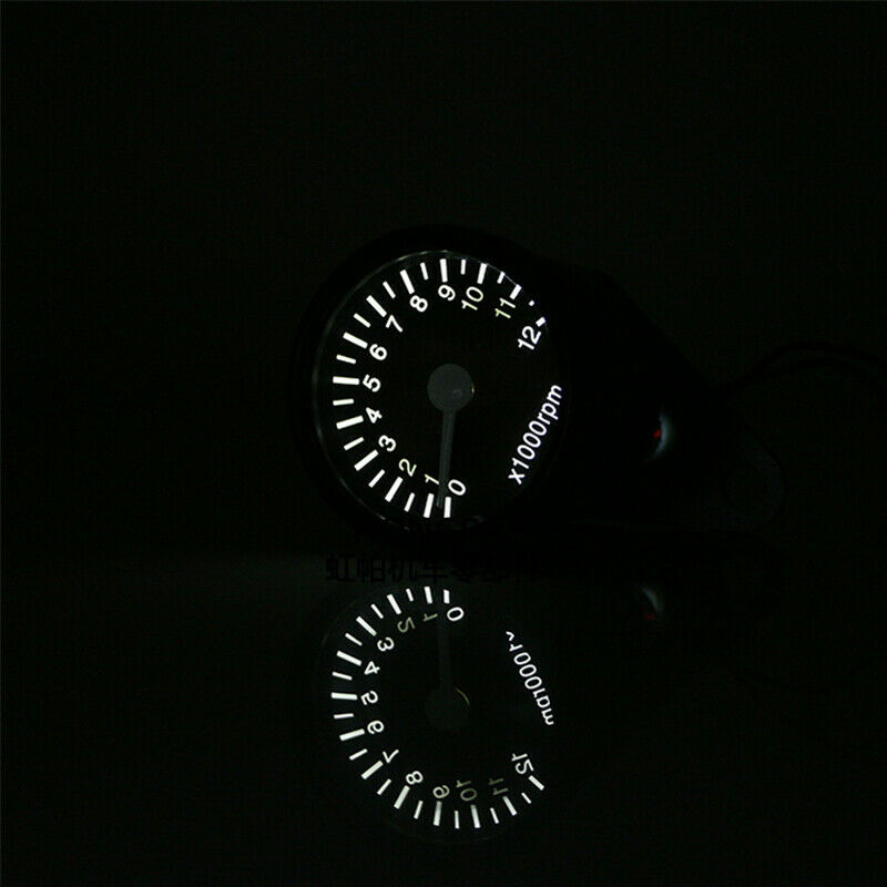 12000RPM Motor Bike 12V DC Universal LED Motorcycle Tachometer Speedometer Gauge