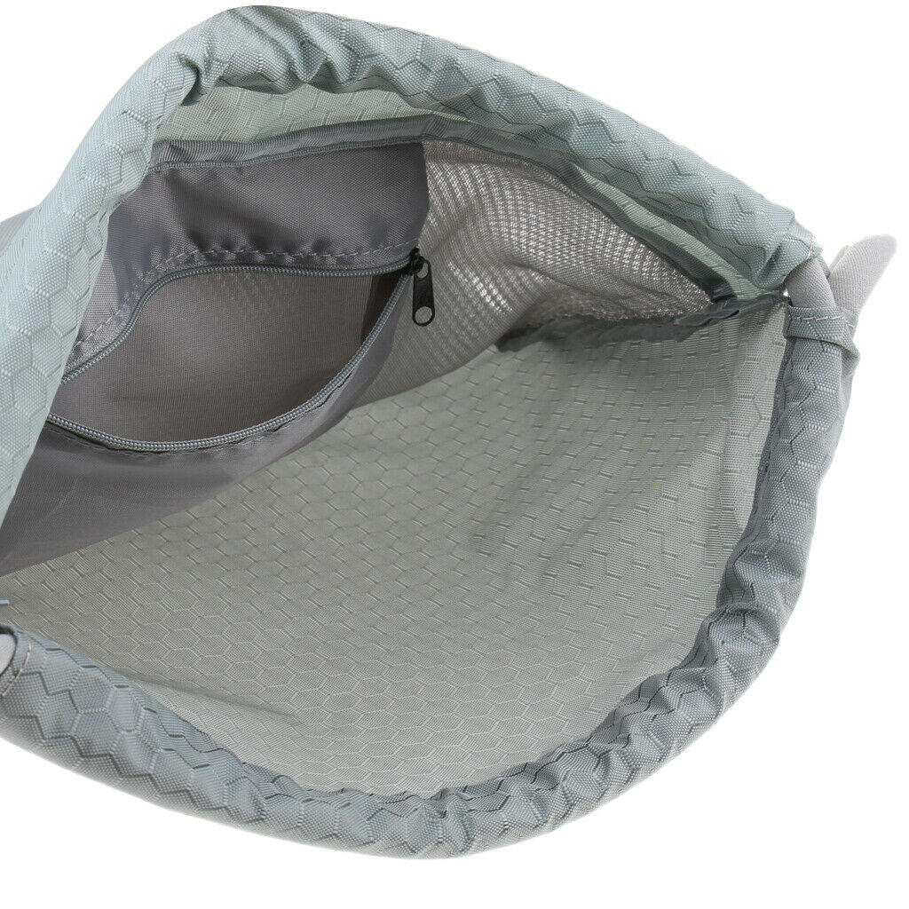 Drawstring Bag For Basketball Beach Snorkeling Swim Gym Gray