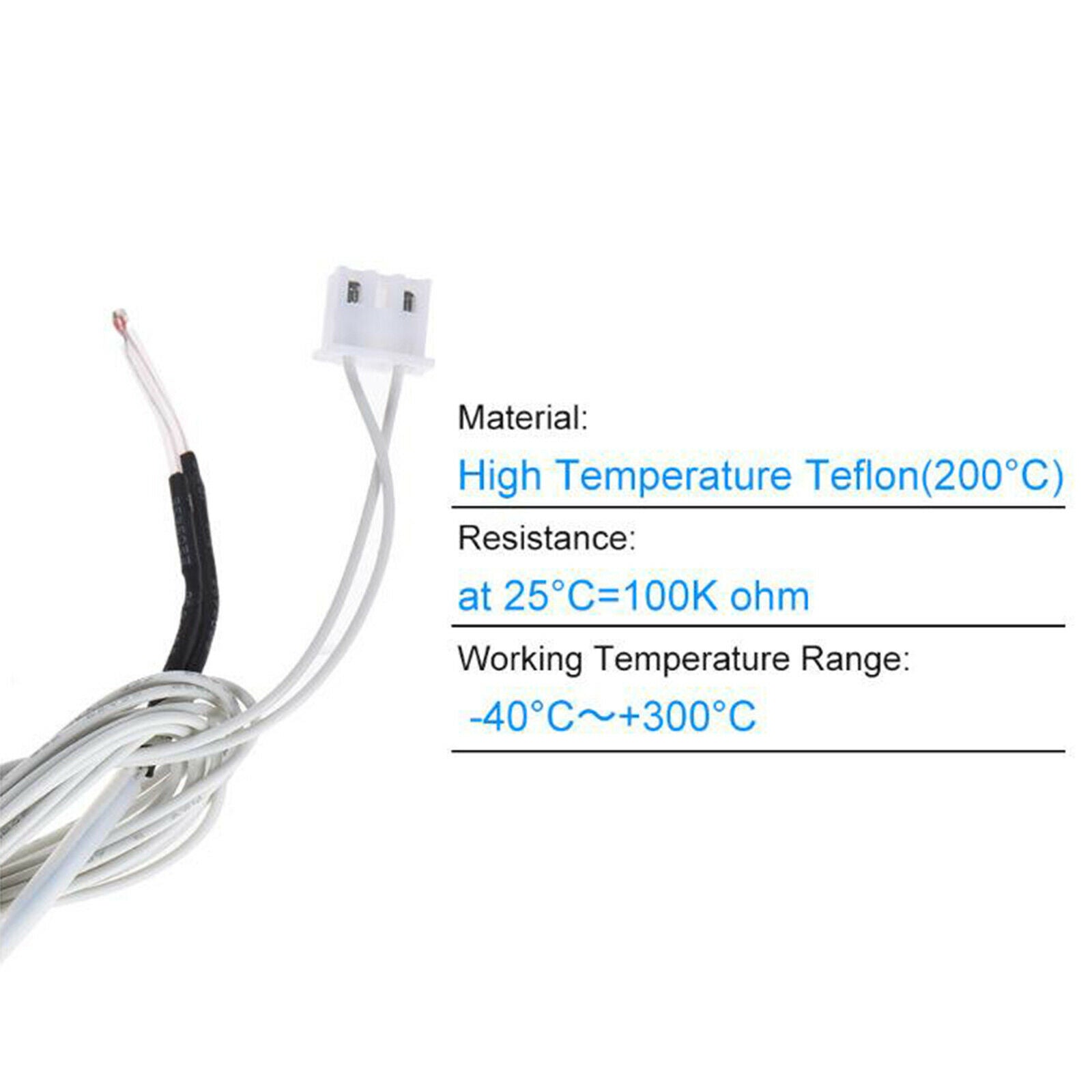 5 pcs NTC Thermistor Temp Sensor 100K for Ender 3 Pro 5 CR-10 CR-10S Hot End