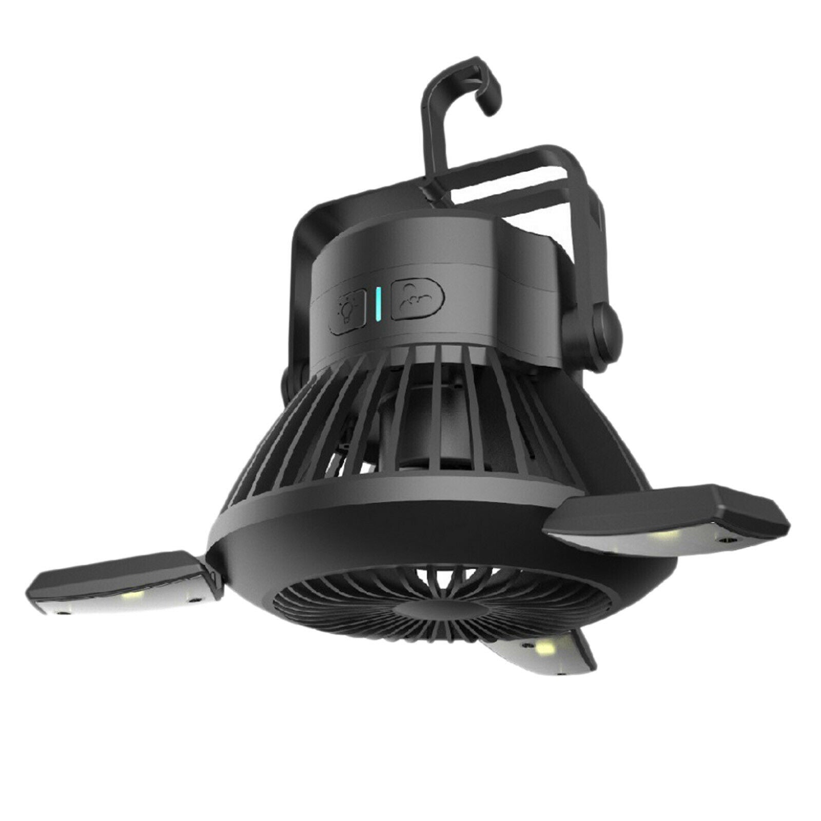 Solar Camping Fan Tent Light Lamp Portable Mosquito Killer Phone Charger