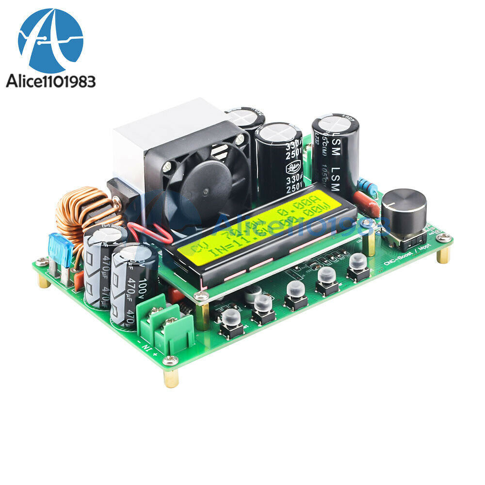 DPX800S DC-DC NC CV CC Booster Module CNC Boost DC12V-120V 0-15A Adjustable MPPT