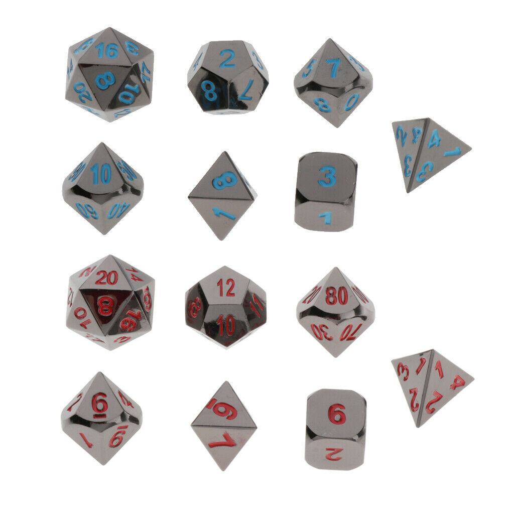 Dice for Dragon Scales DnD D&D Pathfinder RPG Dices Black Nickel Red