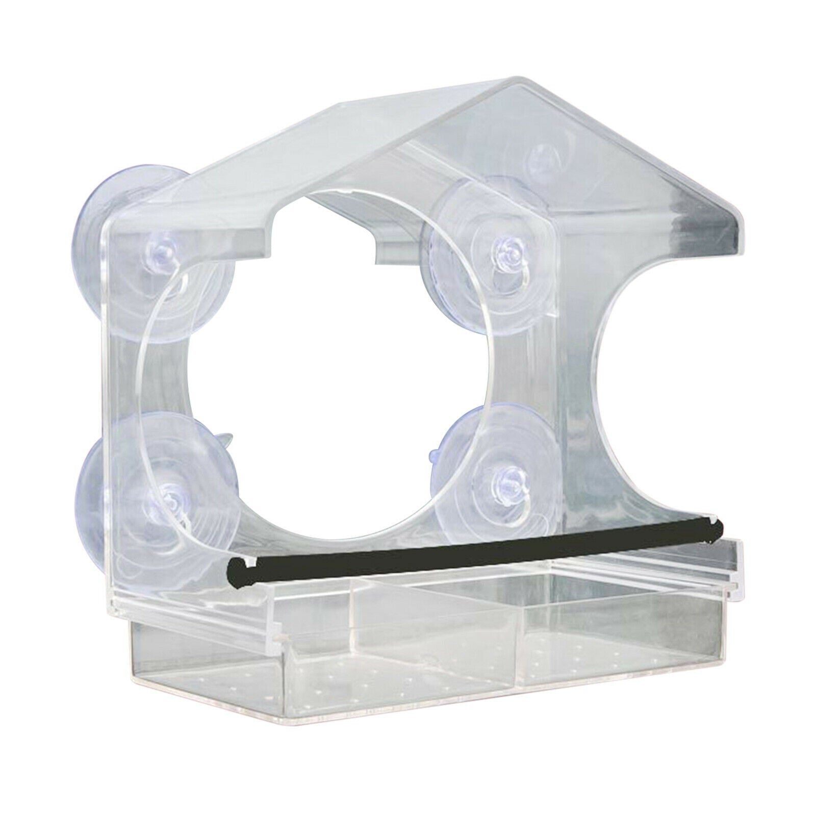Clear Birdfeeder Bird Viewing Birdhouse Removable Sliding Tray for Pet Birds