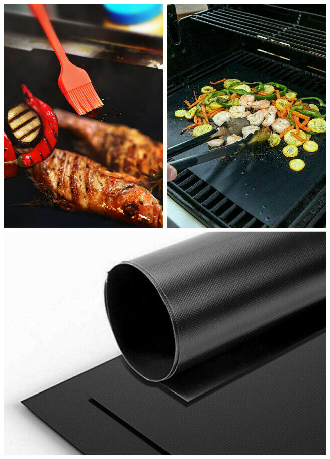 1x Grill Mat Non Stick Oven Liners Cooking Baking Reusable Sheet Pad