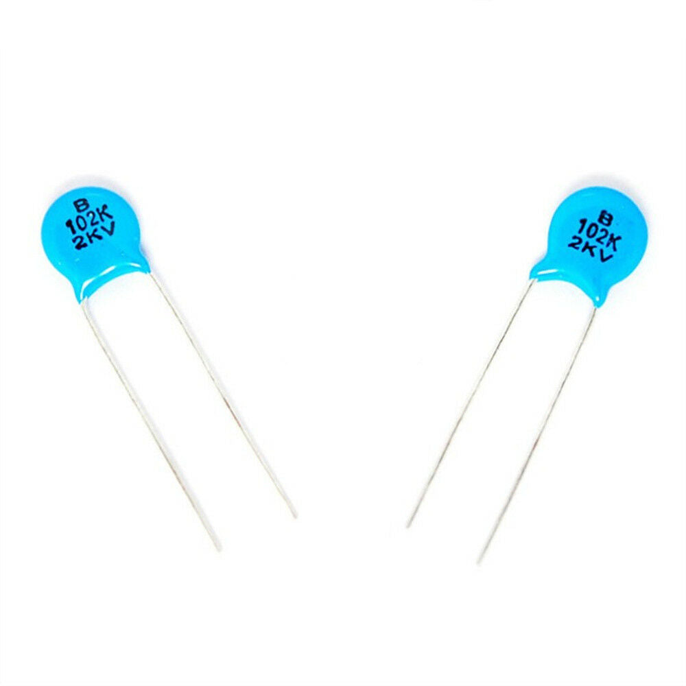 100pcs/lot High-voltage Ceramic Capacitor 102K 2KV/102 1000PF 1nF 2000V
