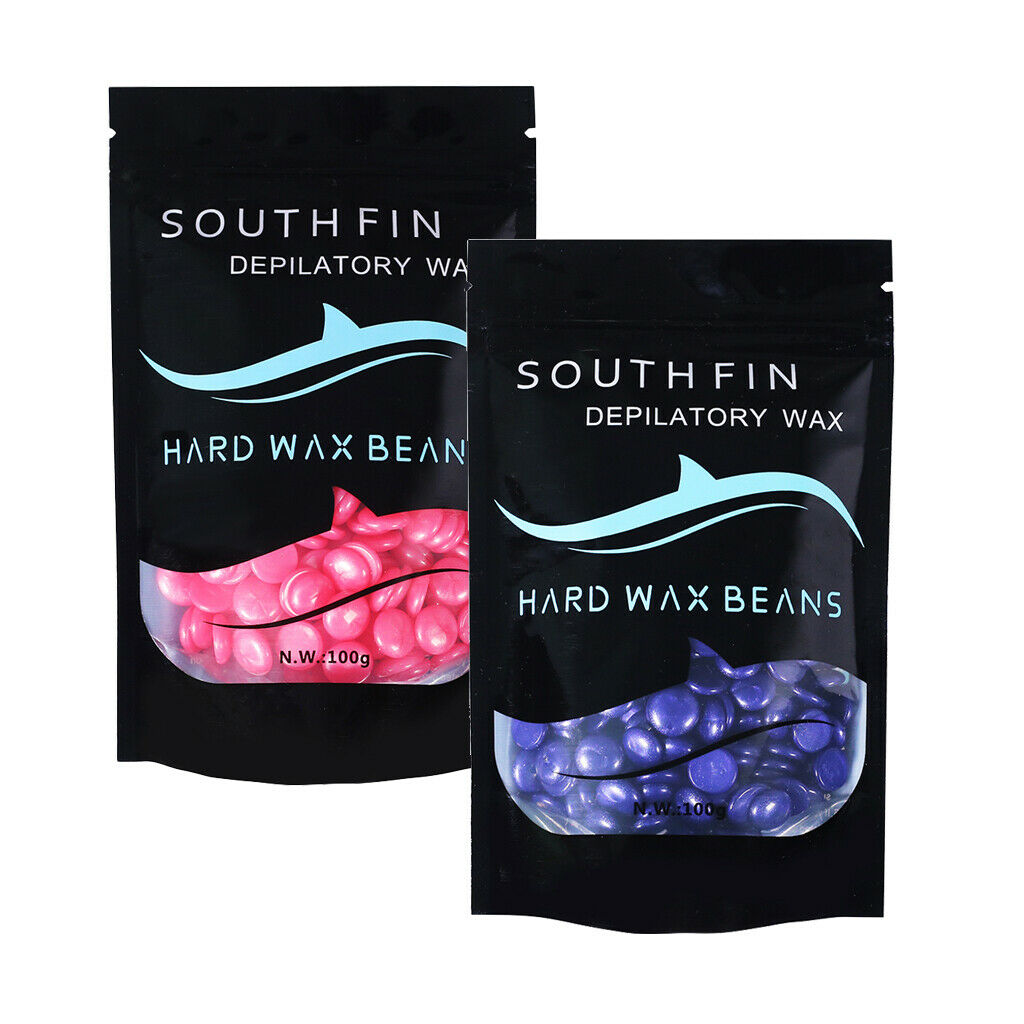 2Bags 200g Hard Wax Beads Women Men Hair Removal Depilatory Waxing Beans