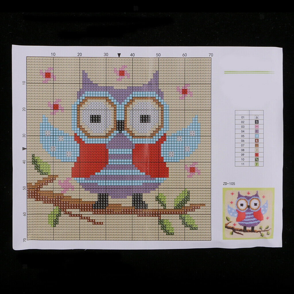Latch Hook Kits Rugs DIY Craft Needle Embroidery Rugs for Children Owl
