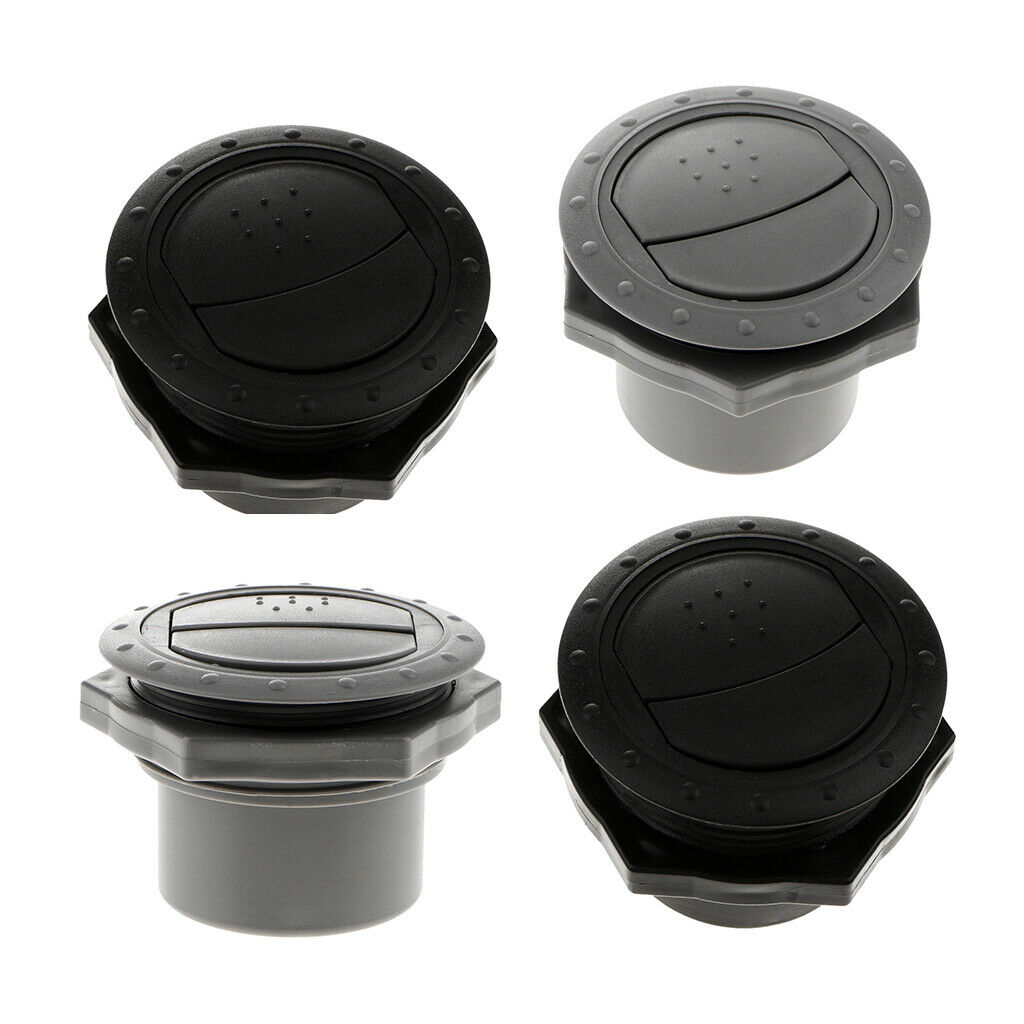 Set of 4 Replacement Car RV Interior Round Roof Exhaust A/C Vent Outlet ABS