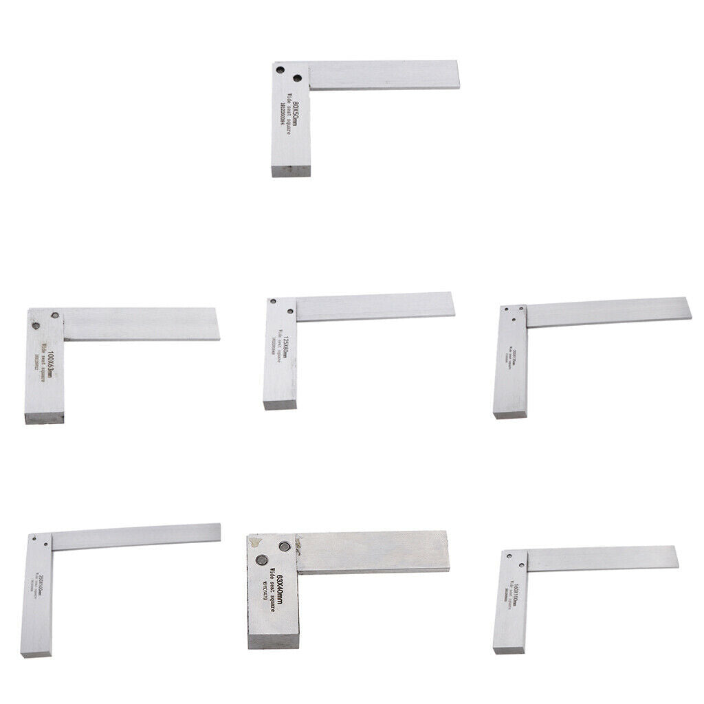 90 Deg Right Angle Steel Machinist Wide Seat Square Precision Woodworking DIY