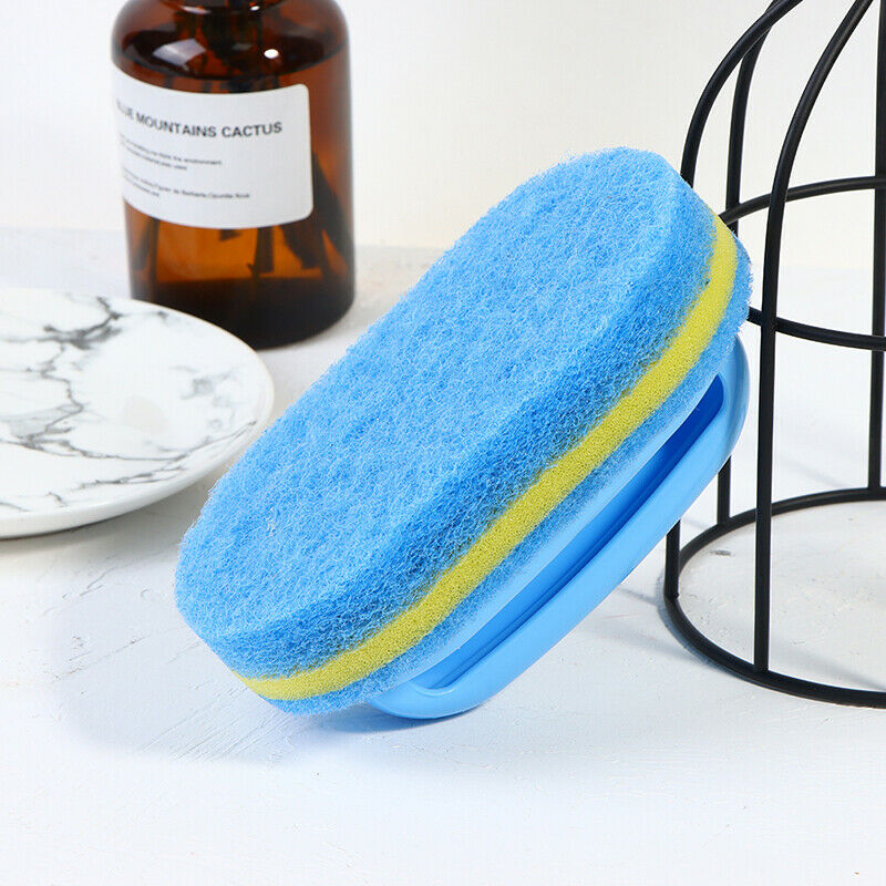 Bathroom Kitchen Glass Wall Cleaning Brush Plastic Handle Sponge Cleaning ToFCA