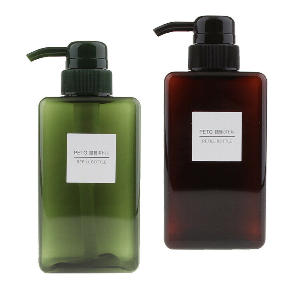 2pcs Pump Bottles BPA Free Cosmetic Dish Soap Body Wash Holder Container