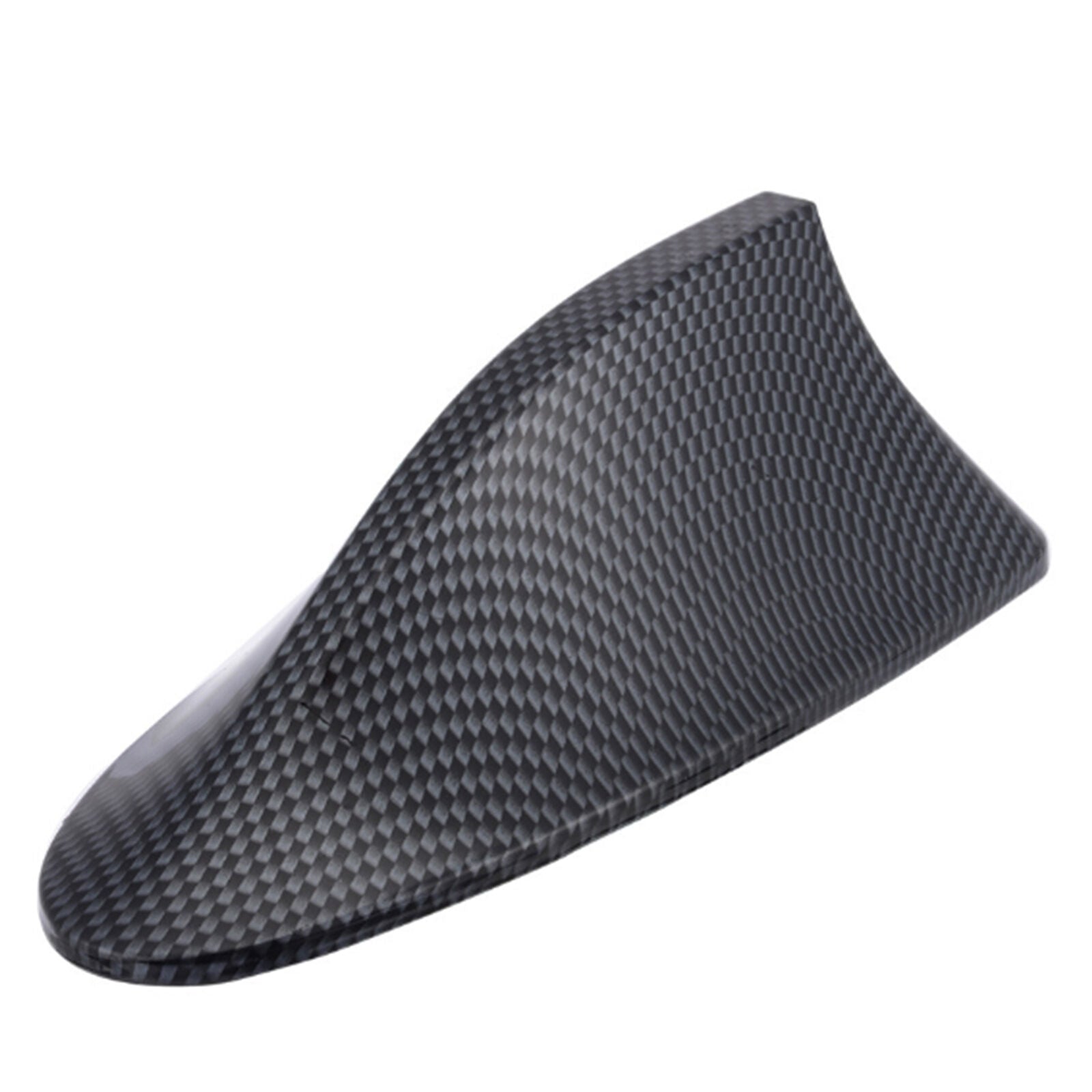 1x Carbon Fiber Car Roof FM AM Radio Functional Shark Fin Antenna Aerial Cover