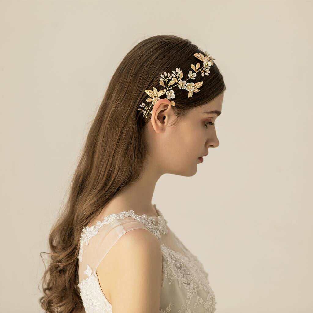 Elegant Bridal Pearls Beads Headband Cocktail Party Hair Band Headwear