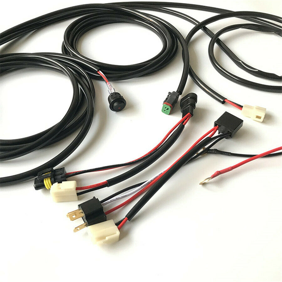 Wiring Harness Switch Kit For 9005 (HB3) H4 4x4 Offroad Truck Headlight Adapter