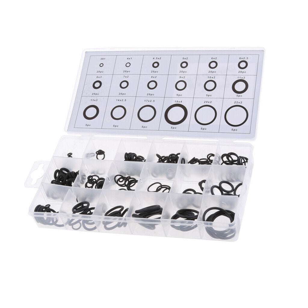 225Pcs Rubber O   Assortment Hydraulic Plumbing Gasket Paintball Seal Kit