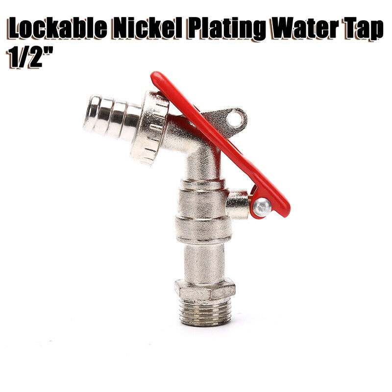 1/2 Inch Zinc Alloy Water Tap Lockable Faucet Garden Hose Faucet with L FT
