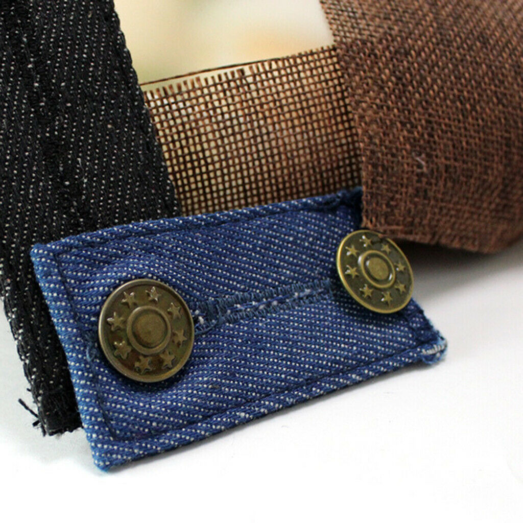 Metal Jeans Button Trousers Extender Belt Sewing Clothes Accessories Blue