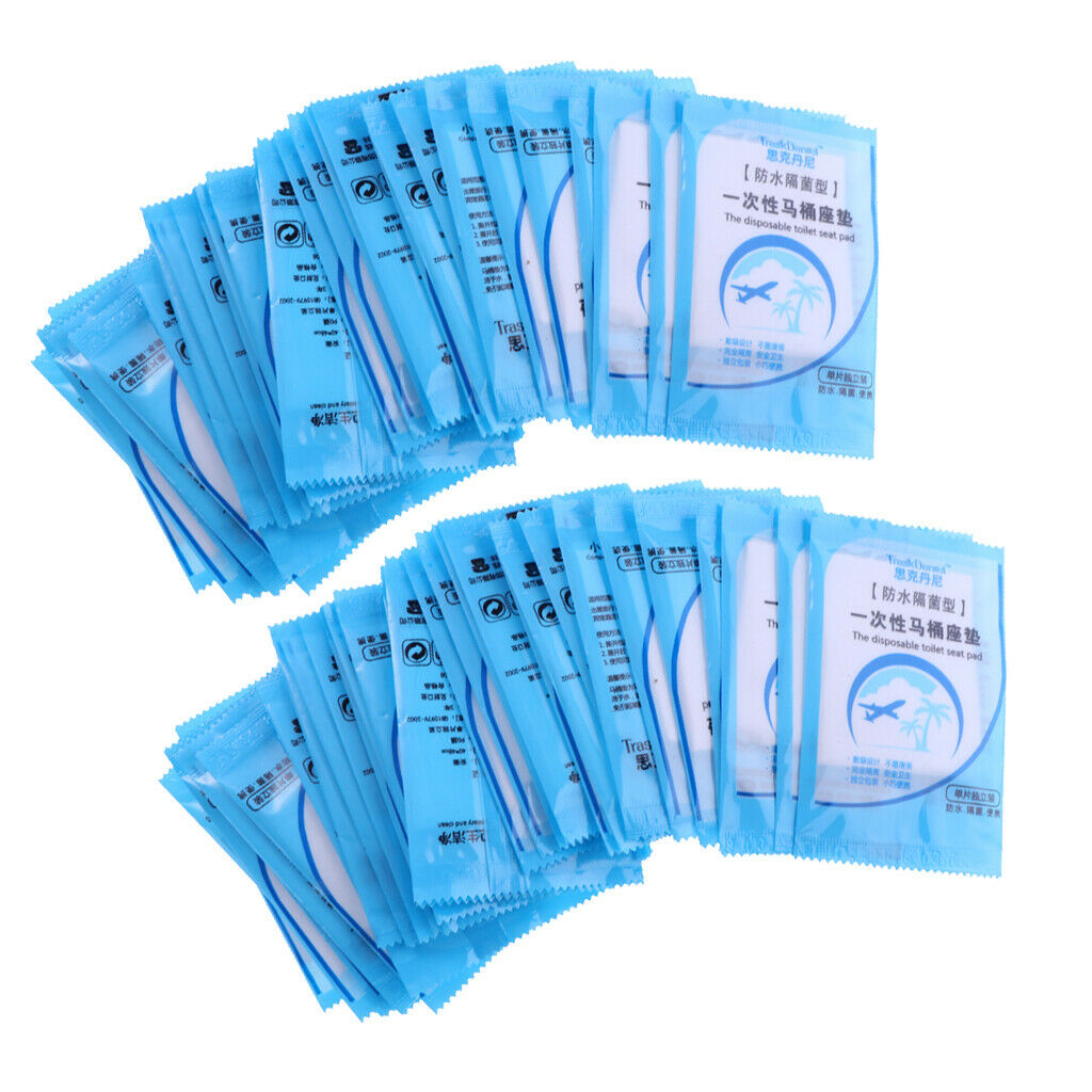 2X 50 Pieces Travel Waterproof Toilet Seat Paper Covers Disposable Sanitary