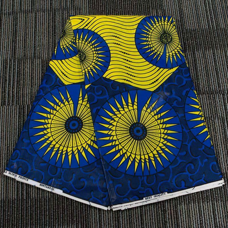 1Yard Ankara African Cotton Wax Printing Fabric DIY Clothes Material Accessories