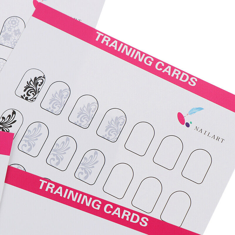 12Sheet Nail Art Training Practice Lines Drawing Painting Template Learning B SJ