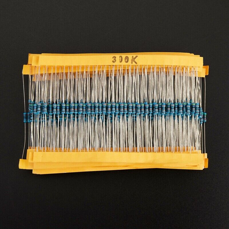 600 Pcs 30 Kinds Each Value Metal Film Resistor Pack 1/4W 1% Resistor AssortedB1