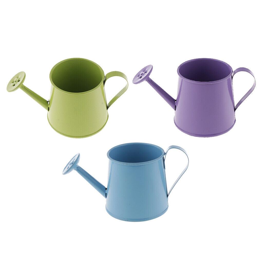 3pcs Nordic Style Flower Watering Can Long Mouth Sprayer Kettle for Fence