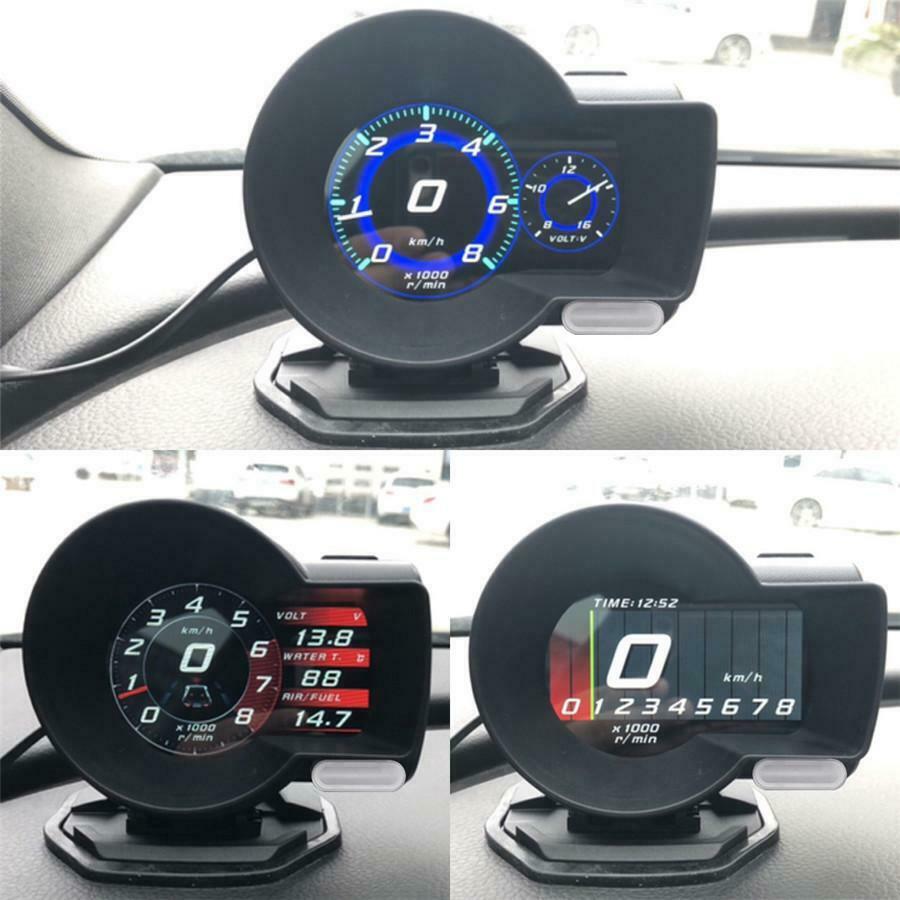 Car OBD2 Multi-function Gauge HUD Head-Up Digital Display Boost Data Scan Tool