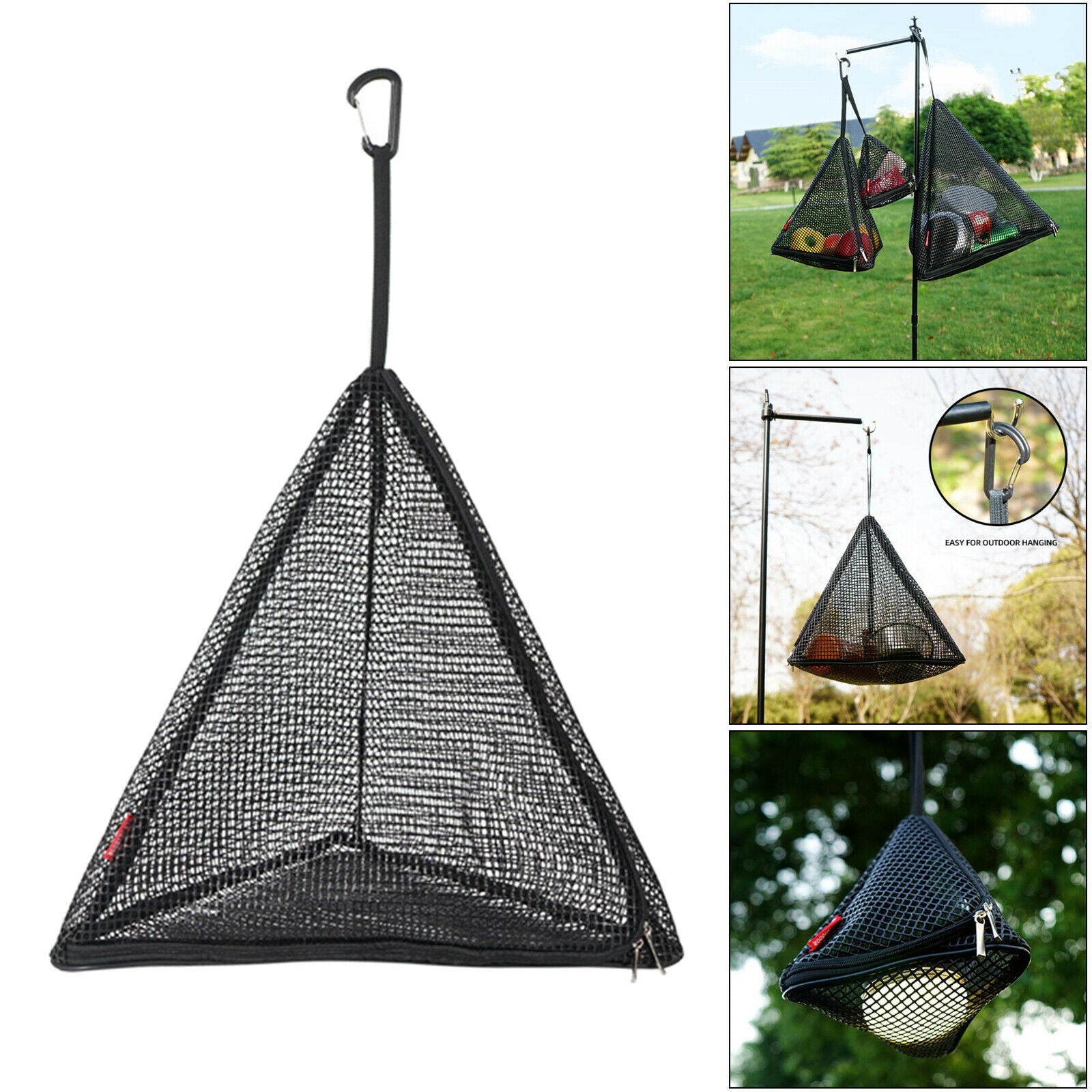 2X Outdoor Drying Hanging MeshStorage Net Tent Food Dryer Net Basket 40x43cm