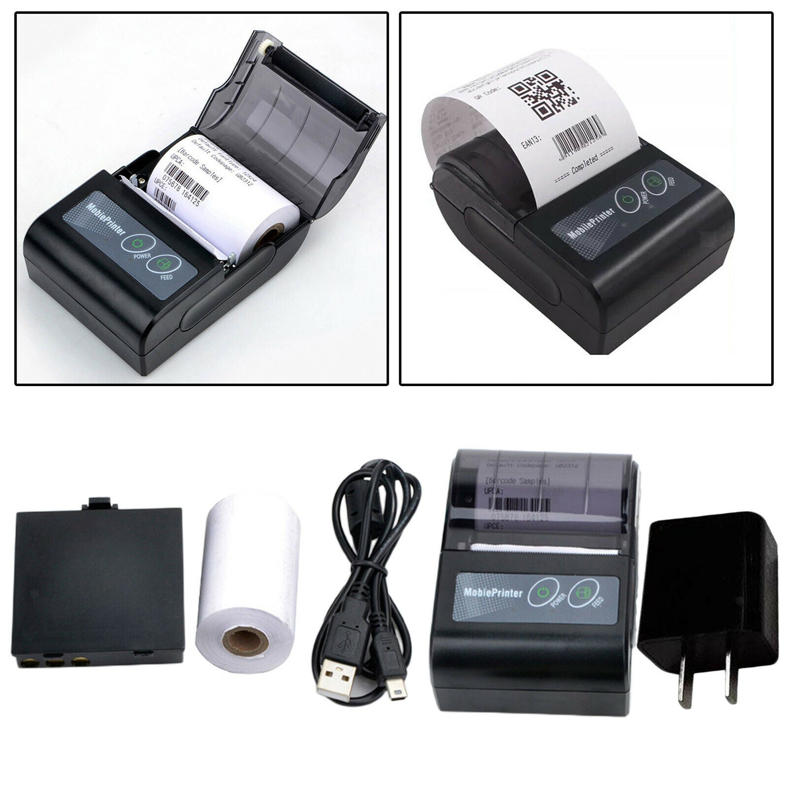 Wireless Mini Bluetooth Printer Portable Thermal Receipt Printer Mobile PC
