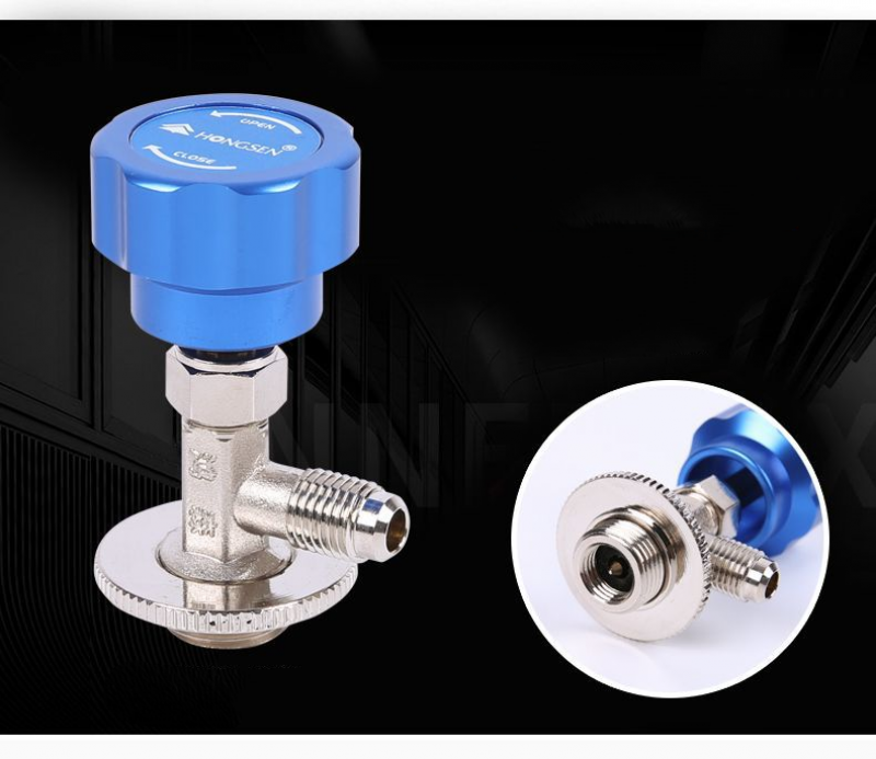 R22 R600a Refrigerant Can Bottle Tap Opener Connector Valve Thread Adapter Tool