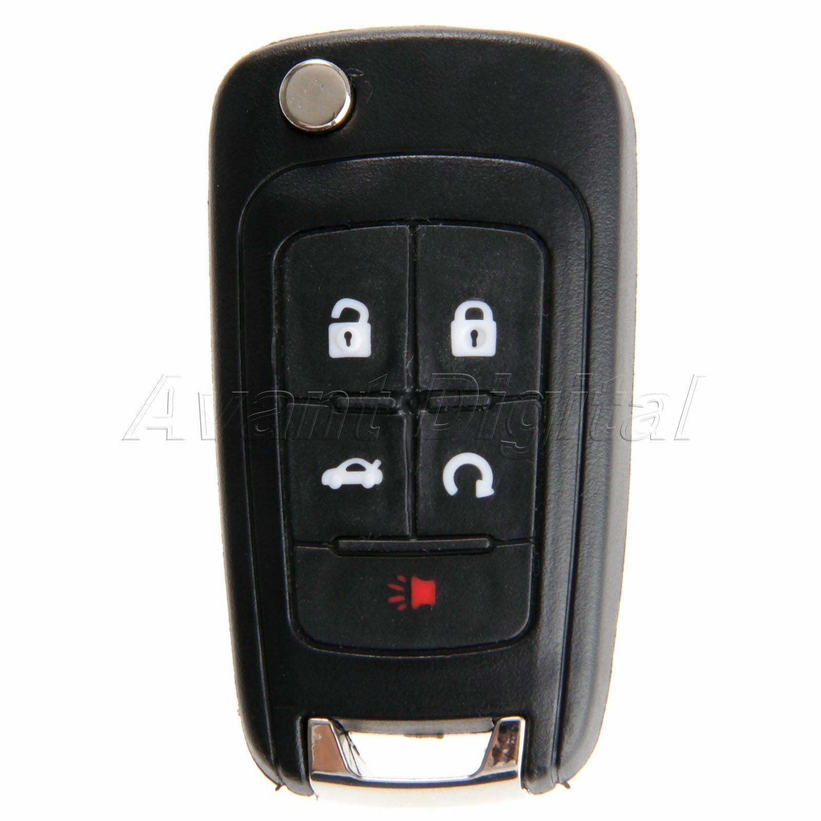 5 Button Uncut Blade Flip Remote Key Case Shell For Buick Lacrosse Regal Verano