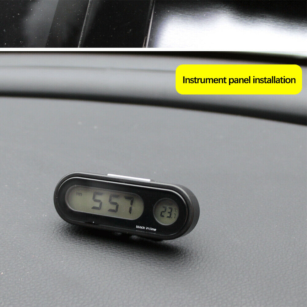 Digital Temperature Clock-Vehicle Thermometer LED Display Clock Backlight