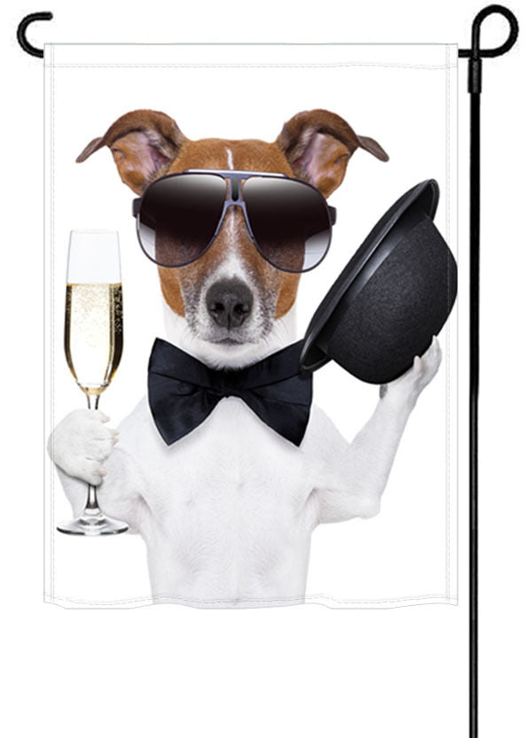 The Magician Dog Theme Decorative House Banner Double-sided Garden Flag