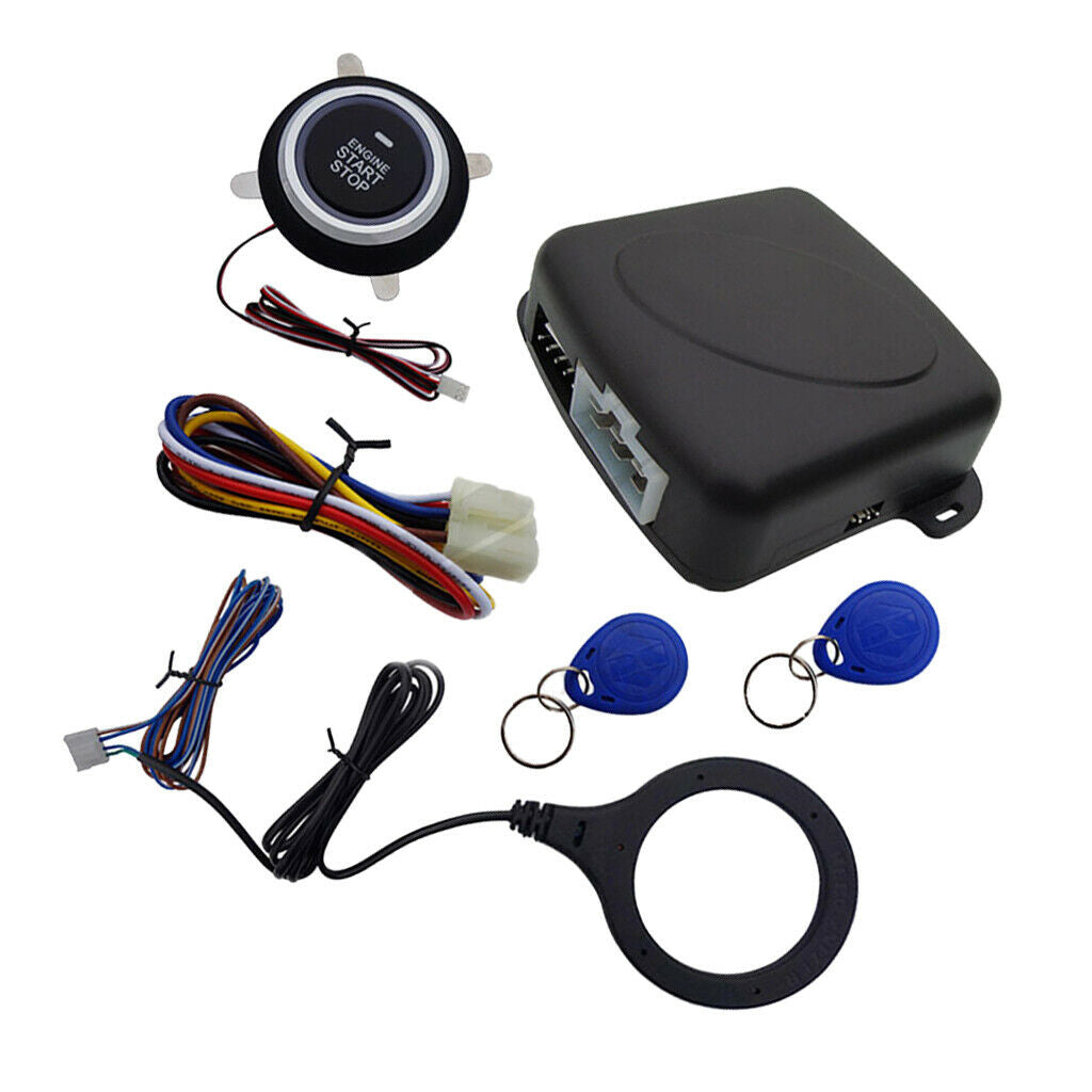 Auto Keyless Entry Engine Start Alarm System Push Button Remote Starter Stop