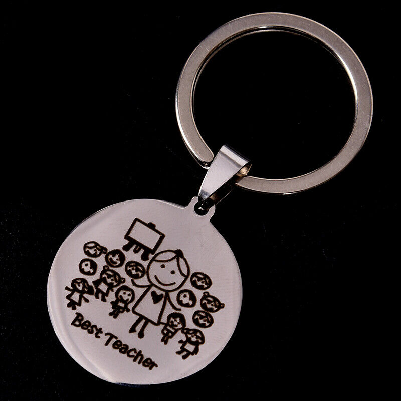 Engraved Keyring Thanks for Teacher Keychain Custom Name Gift for Teacher New US
