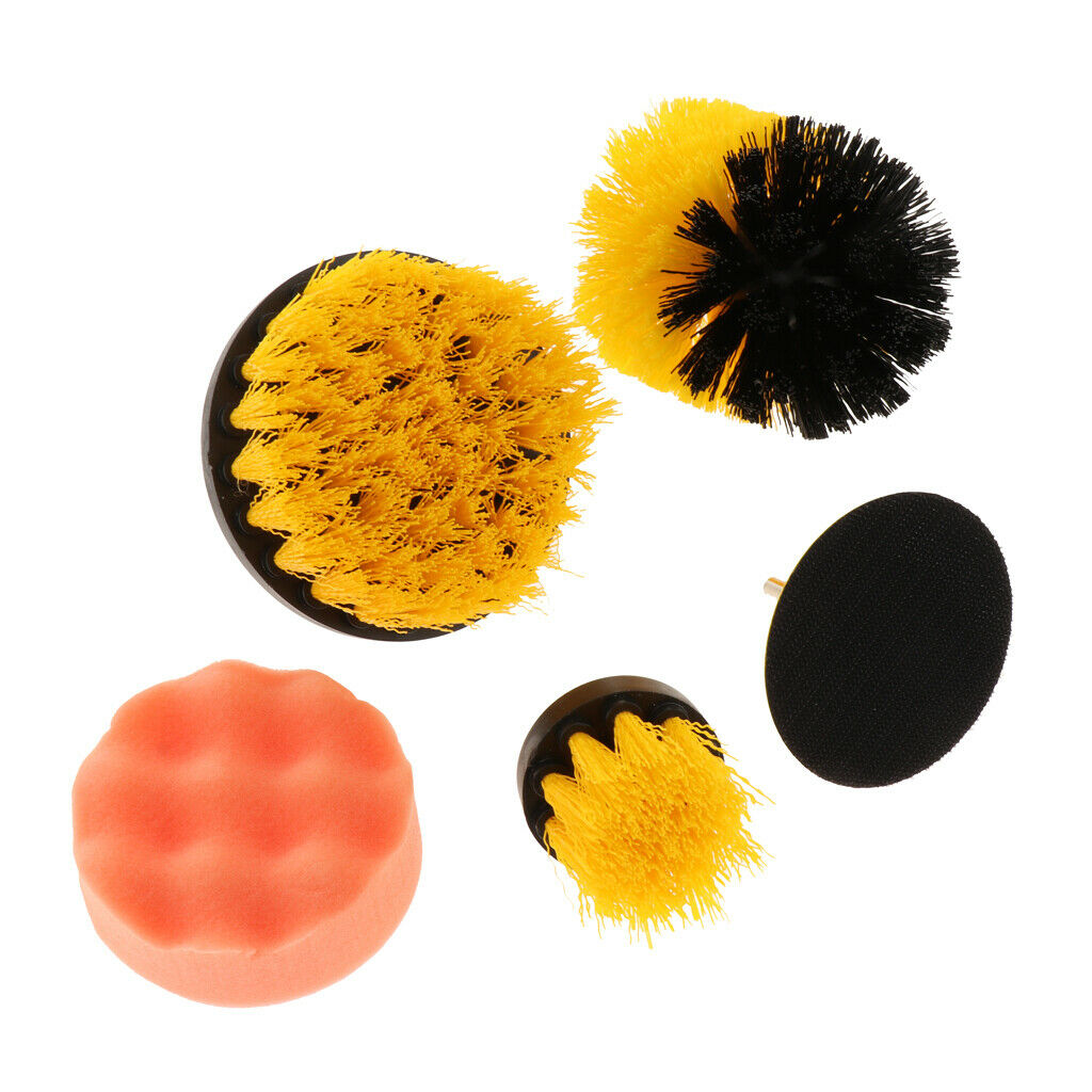 5pcs Brush Cleaning Drill Scrubber Power Scrubber Brush Set Bathroom Clean