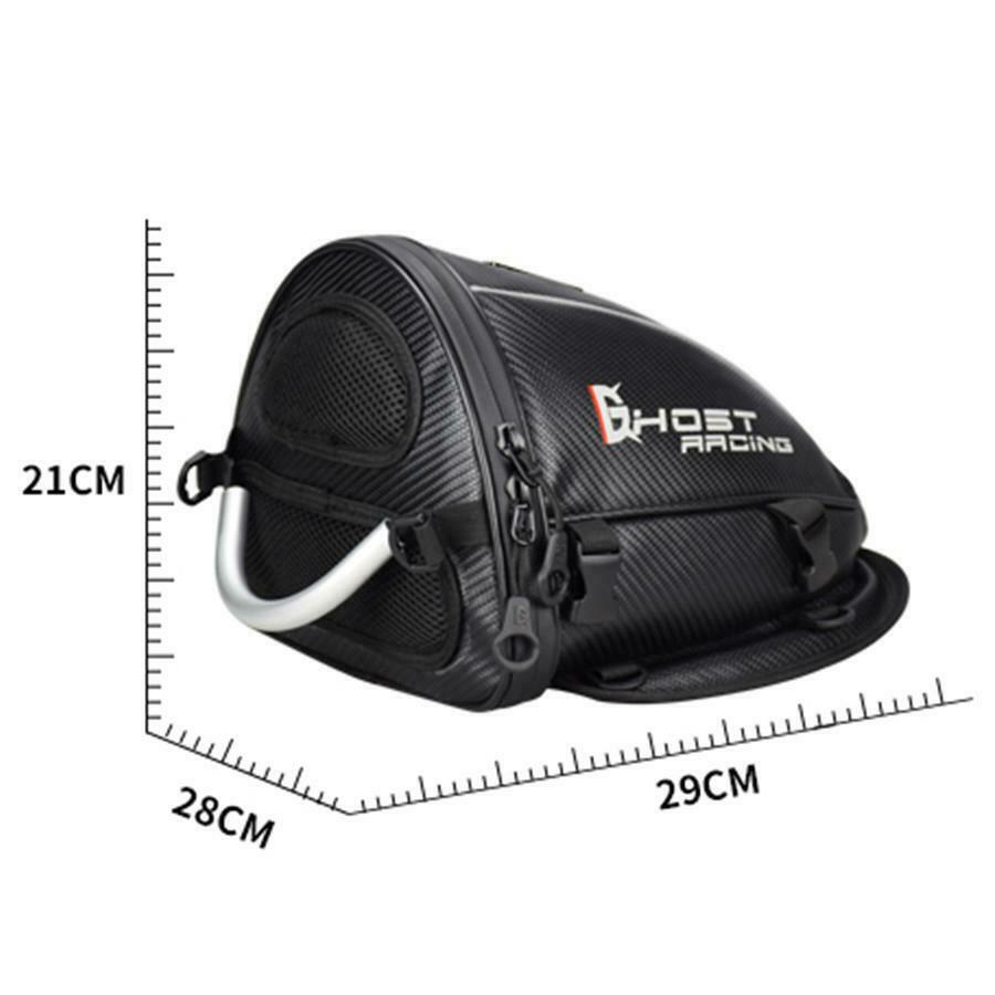 Motorcycle Tail Bag Shoulder Backpack Reflective Metal Handle Large Capacity