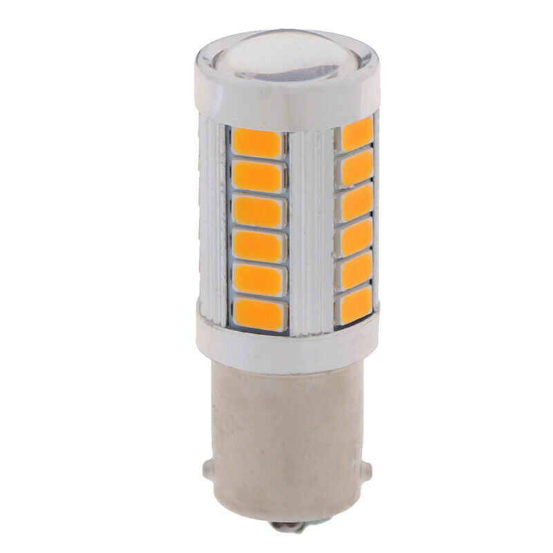 2x 1156 BA15S P21W 33 SMD LED Daytime Running Light Yellow Bulb Super Bri.l8
