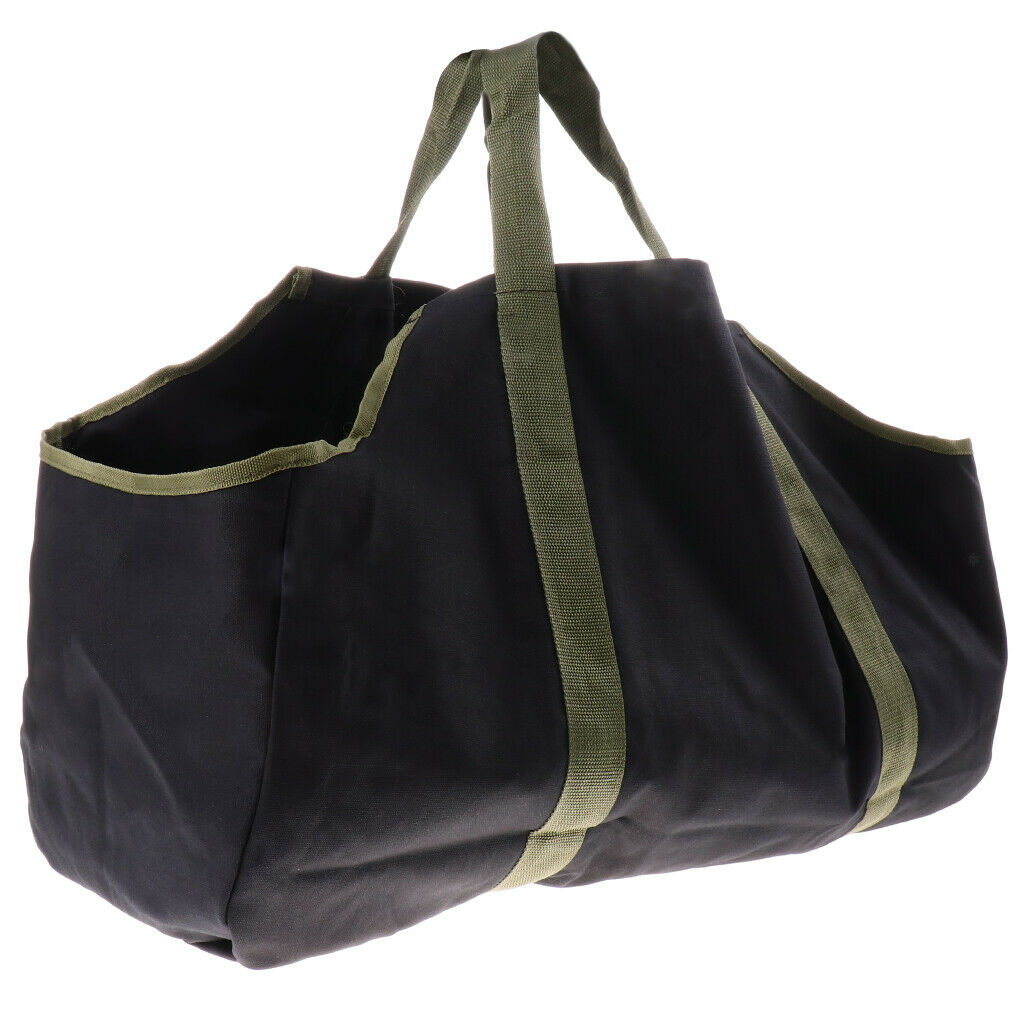Heavy Duty Log Tote Holder with Handles Best Canvas Bag for Carrying Wood