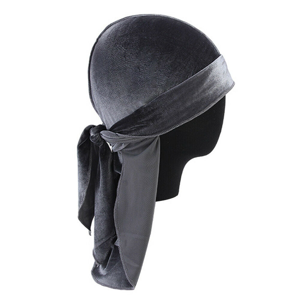 4pcs Silky Durag Pirate Hat Turban Headscarf Cycling Hat Bandana Hat With Long