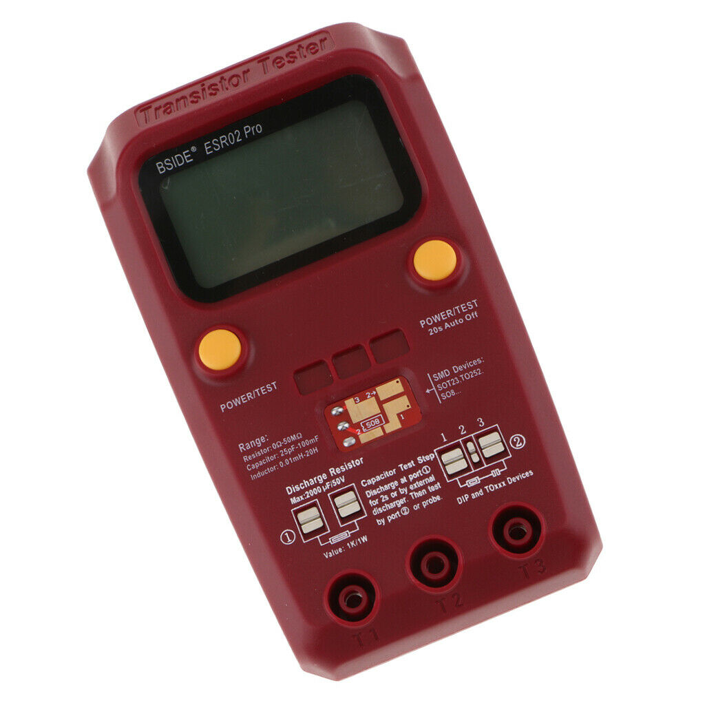 ESR02 PRO Digital Transistor SMD Components Tester Capacitance Inductance
