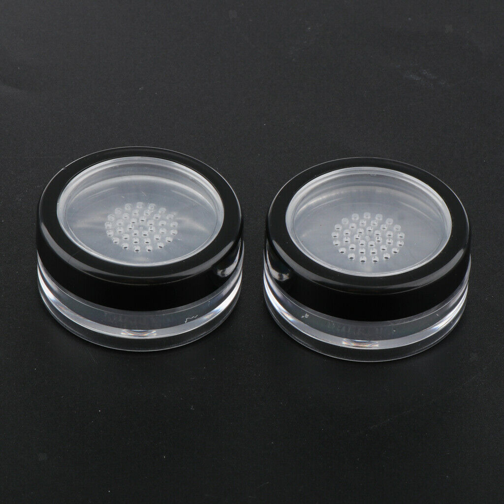10pcs Loose Powder Container Powder Puff Case Foundation Makeup Storage Jars